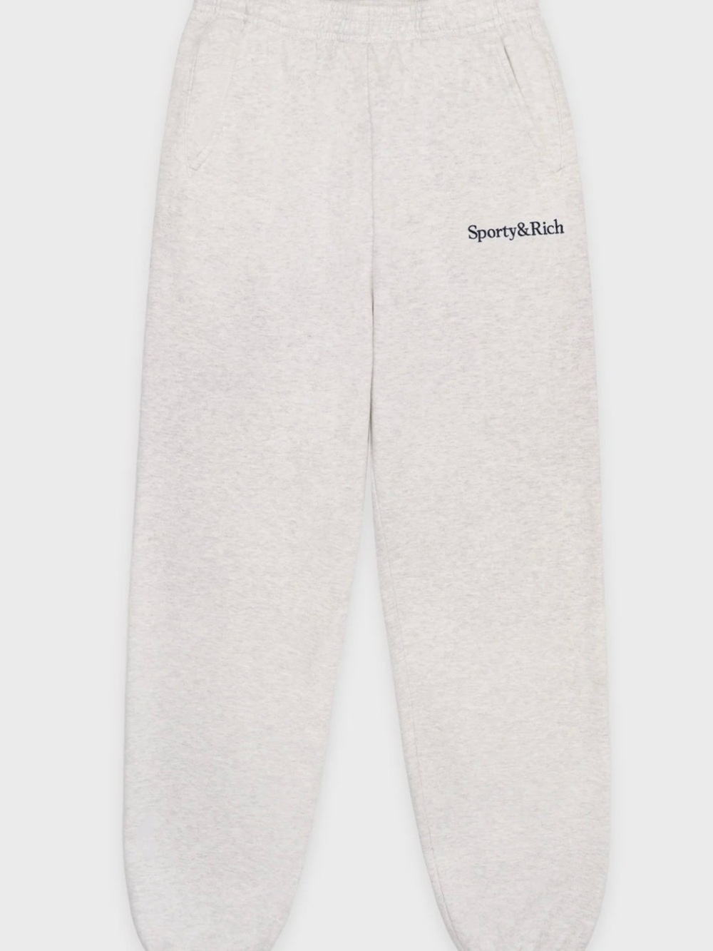Sporty & Rich Heather Grey Fleece Sweatpants